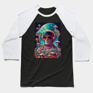 Techno Space Dj - Catsondrugs.com - lsd, acid, drugs, trippy, trip, psychedelic, hippie, drug, funny, science, rave, party, tumblr, weed, mushrooms Baseball T-Shirt